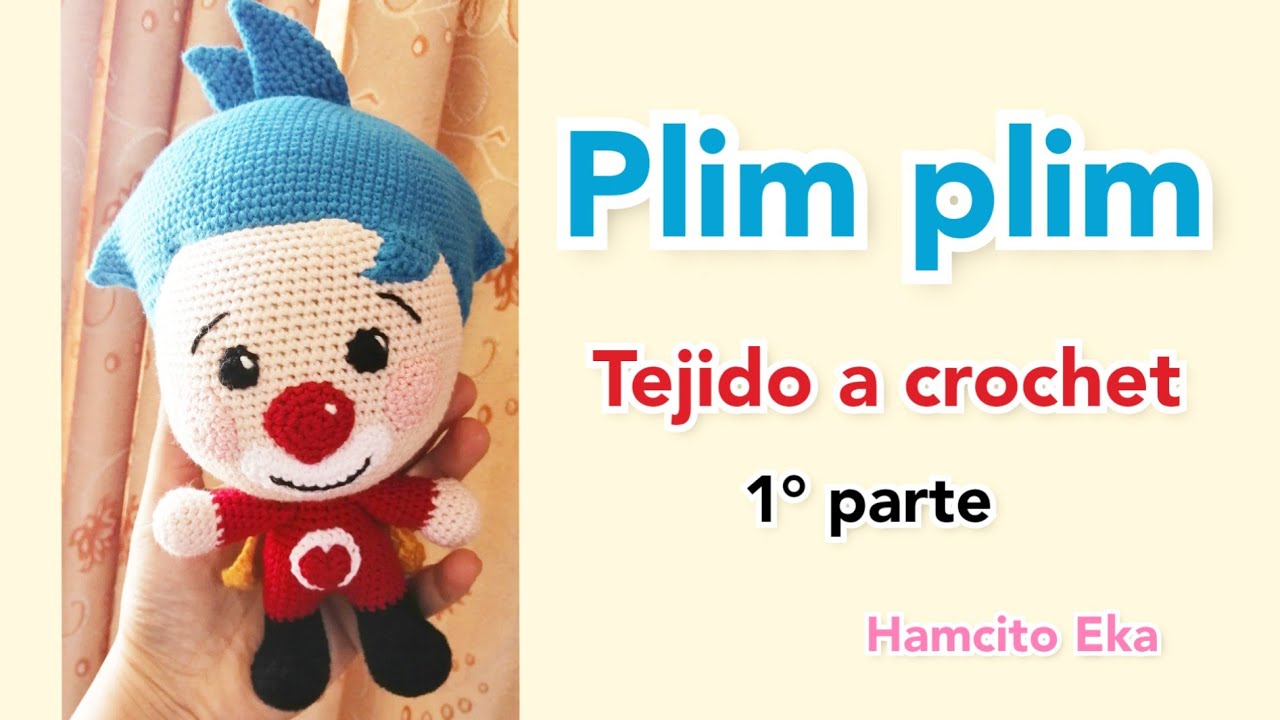 🧶Como tejer payaso plim plim a crochet paso a paso🤡 (1° parte) AMIGURUMI