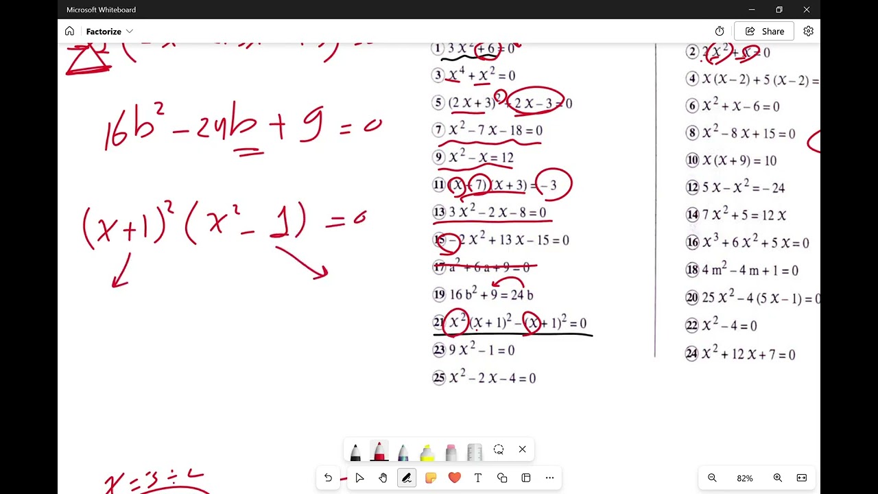 Equation of factorization