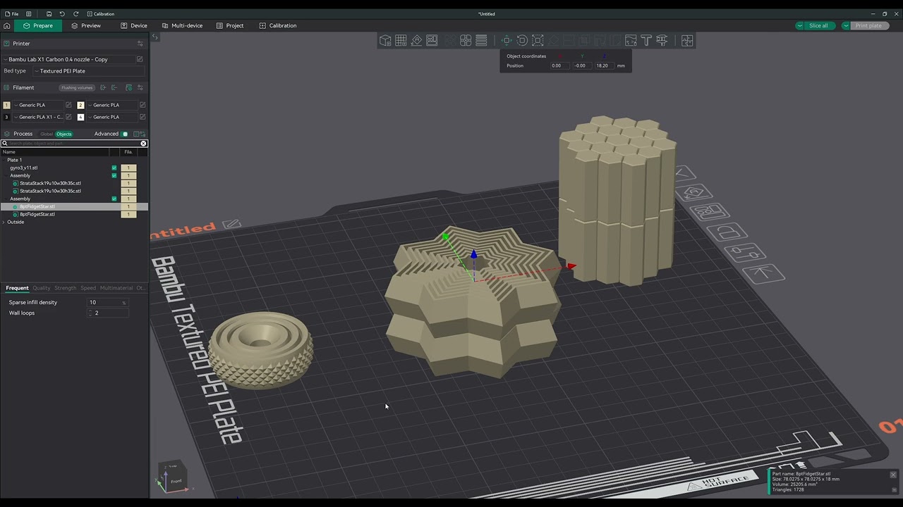 Stacking purge items (Flushies) on top of each other in Orca Slicer!