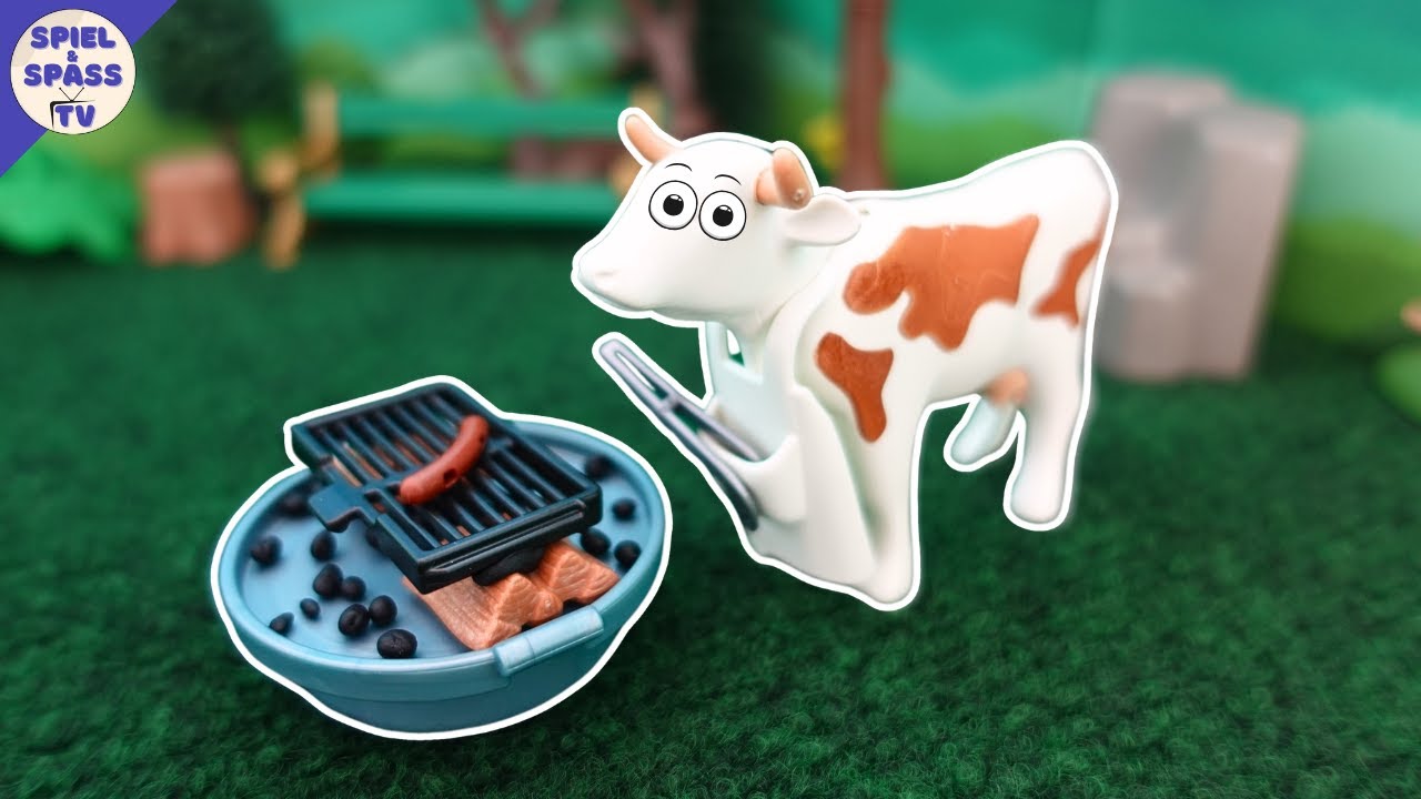Playmobil Picknick mit Kühen! 🐄 🐮 - Familie Müller erlebt ein tierisches Abenteuer
