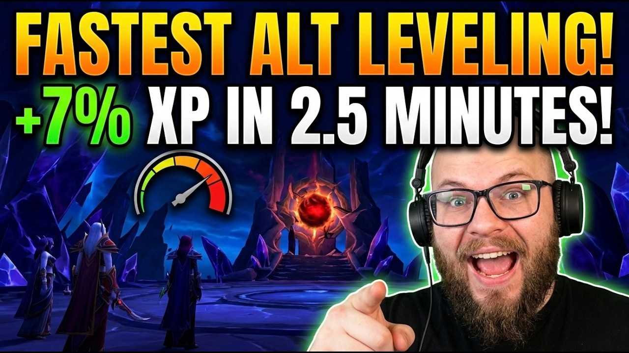7% XP in 2.5 MINUTES! 😱 Fastest Alt Leveling Guide in WoW Midnight