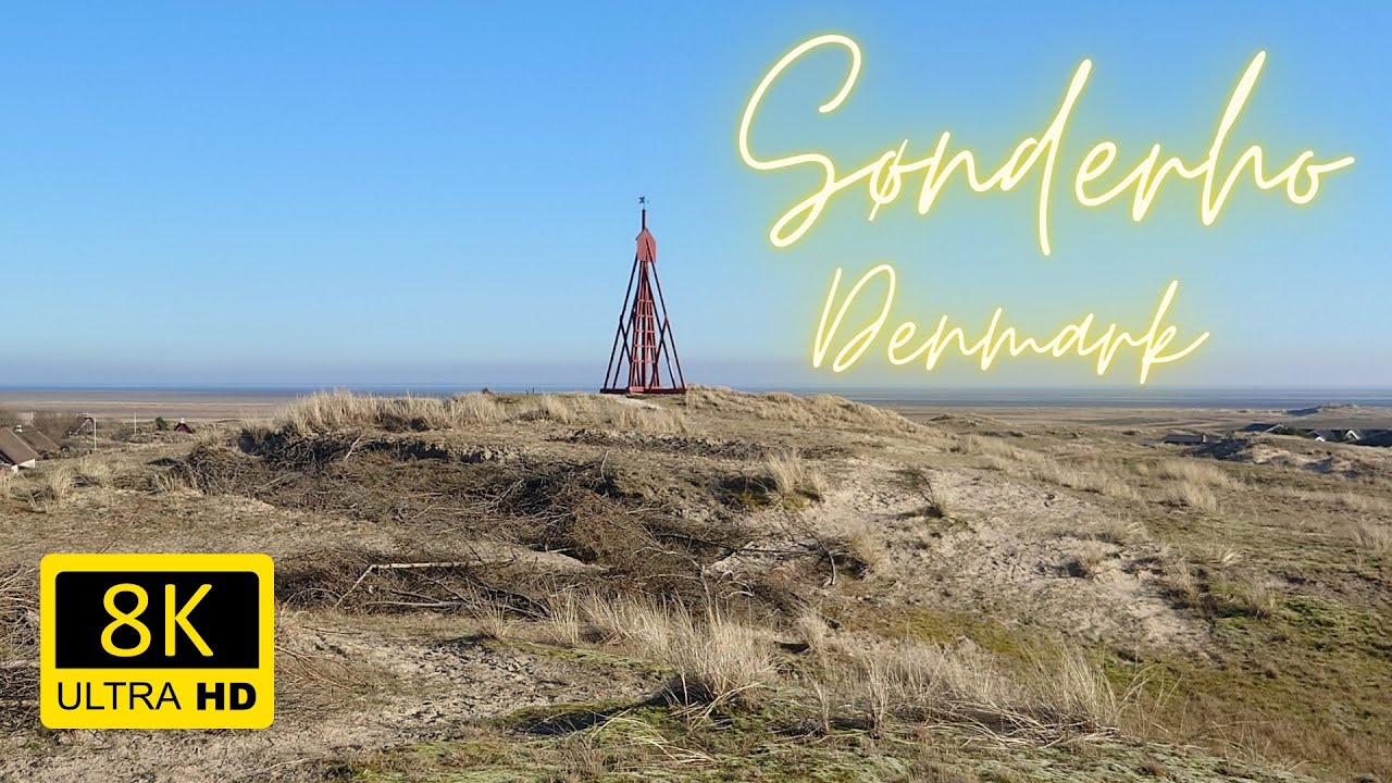 Winter morning 8K view of S&oslash;nderho on the Danish island Fan&oslash;