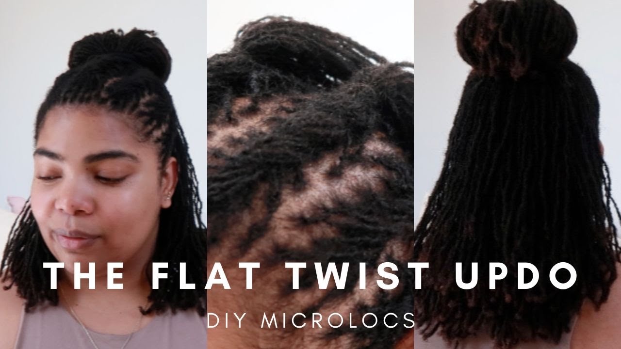 DIY MICROLOCS: Flat Twist Updo