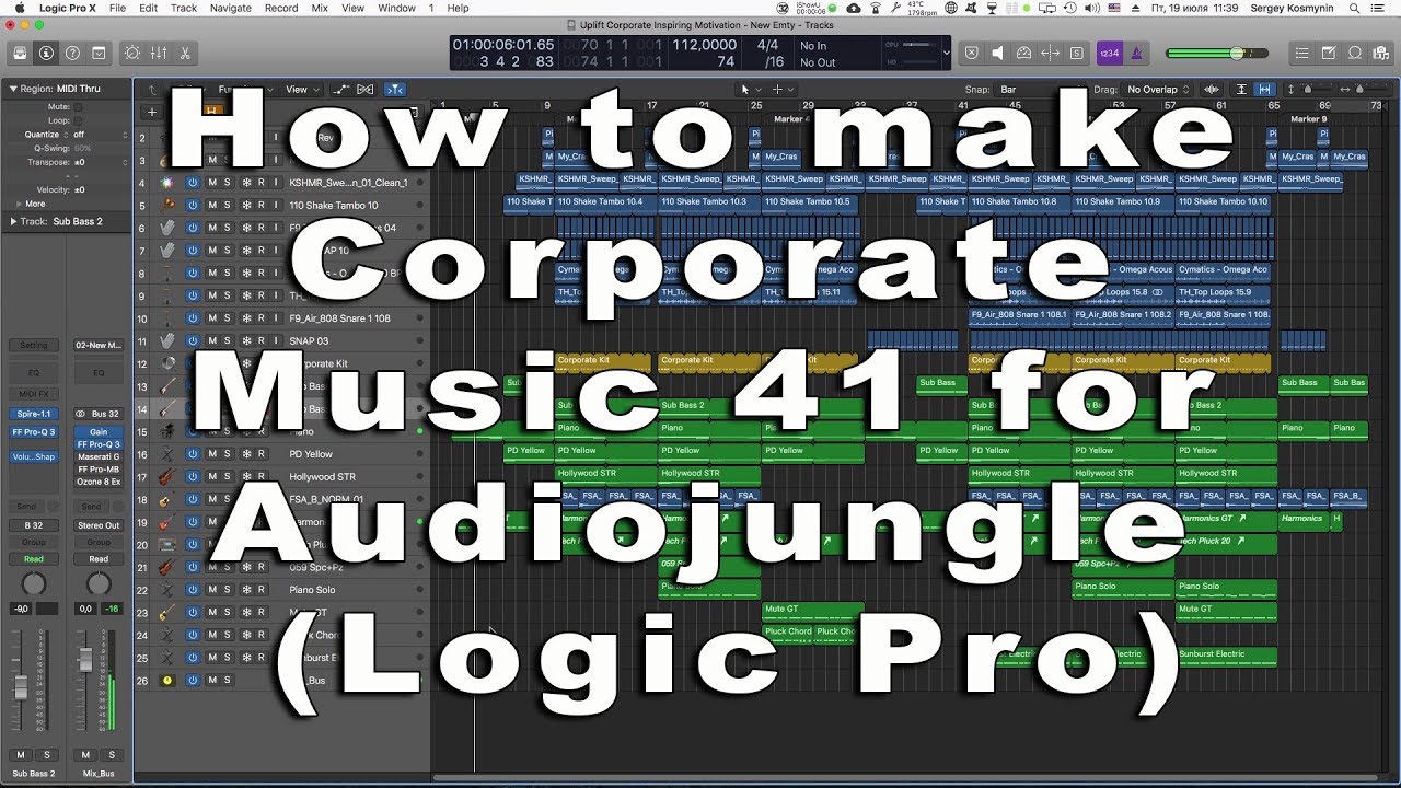 How to make Corporate Music 41 for Audiojungle (Logic Pro)