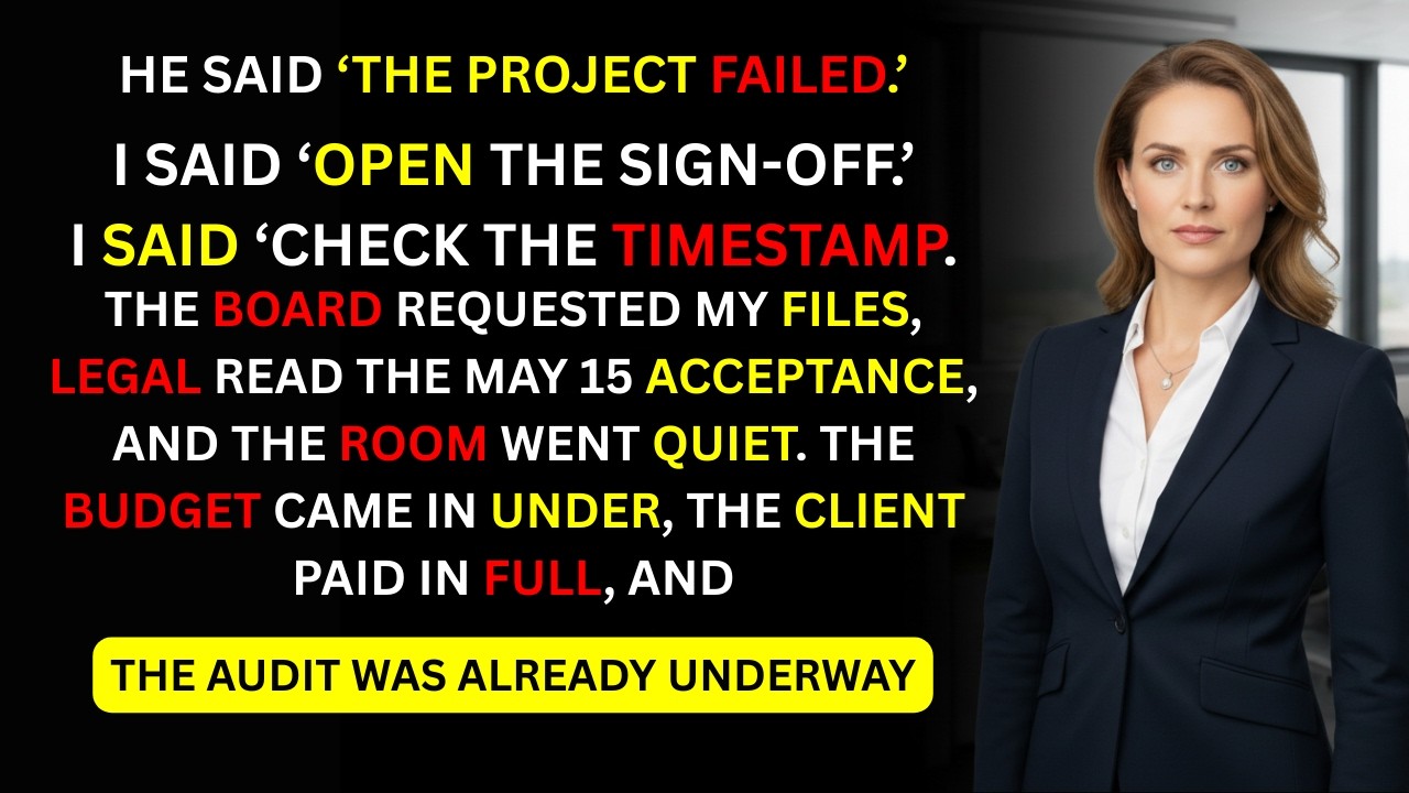 The Board Asked for My Project Files—They Found a Completed Project My Director Called a Failure
