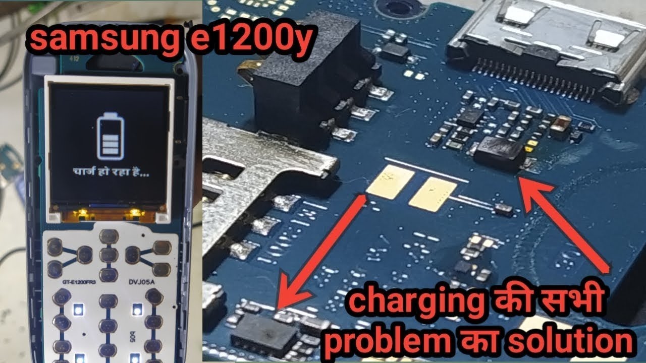 Samsung 1200 model mobile 📲 ke charging iC problem 🤔 #sahani mobile 77#Samsung 1200 model 