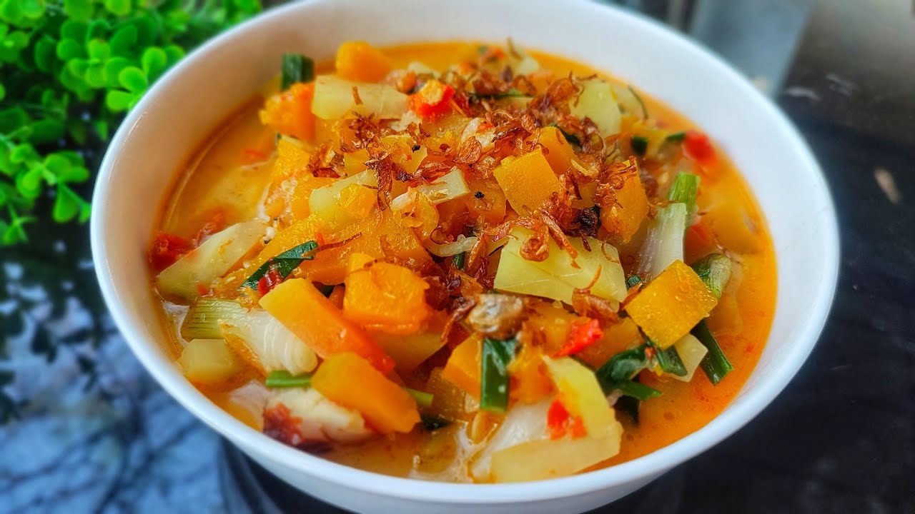 RESEP LODEH LABU KUNING / WALUH | SAYUR LODEH LABU KUNING + Pepaya Muda ENAK Banget KHAS JAWA TIMUR