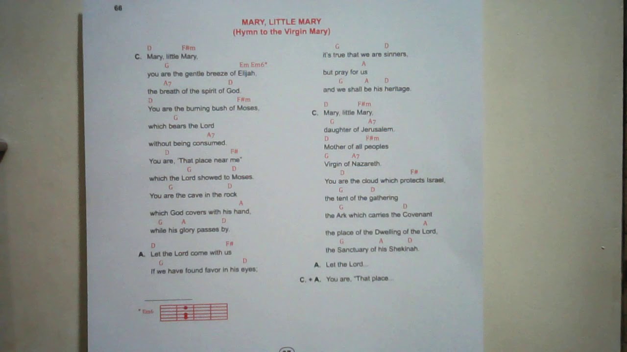 Neo Catechumenal way Song  Mary Little MARY (Hymn to the Virgin Mary)