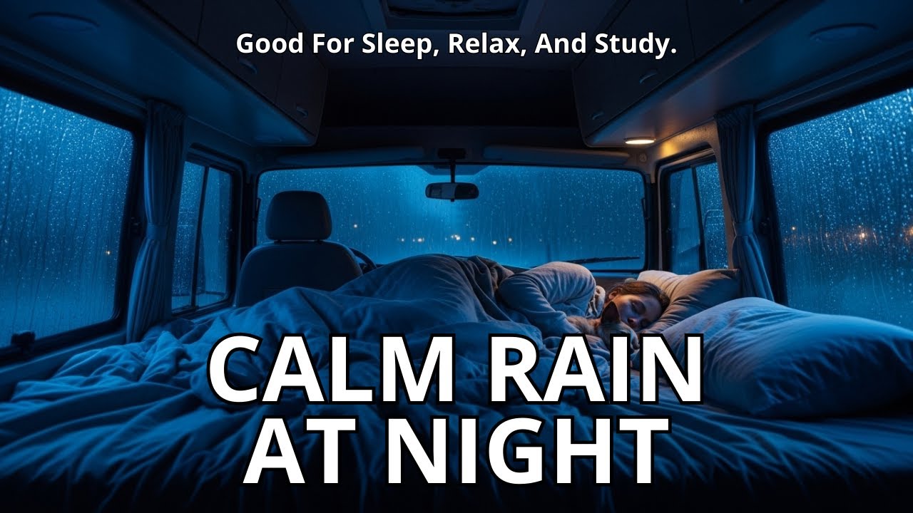 rain on car - relaxing rain sounds for sleeping, help insomnia, stress relief, concentrate, ASMR