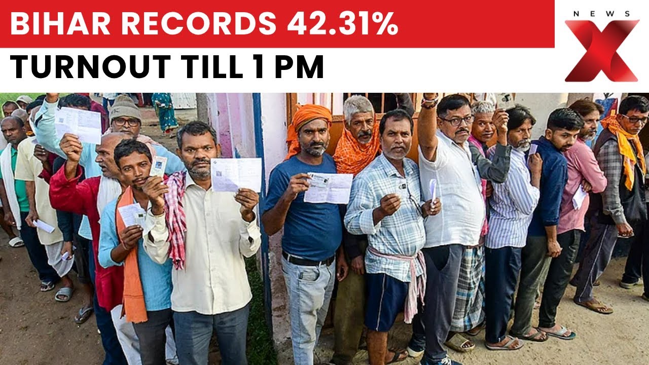 Bihar Assembly Elections 2025: 42.31% Voter Turnout Recorded Till 1 PM