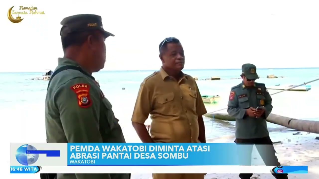 TVRI: PEMDA WAKATOBI DI MINTA ATASI ABRASI PANTAI DESA SOMBU