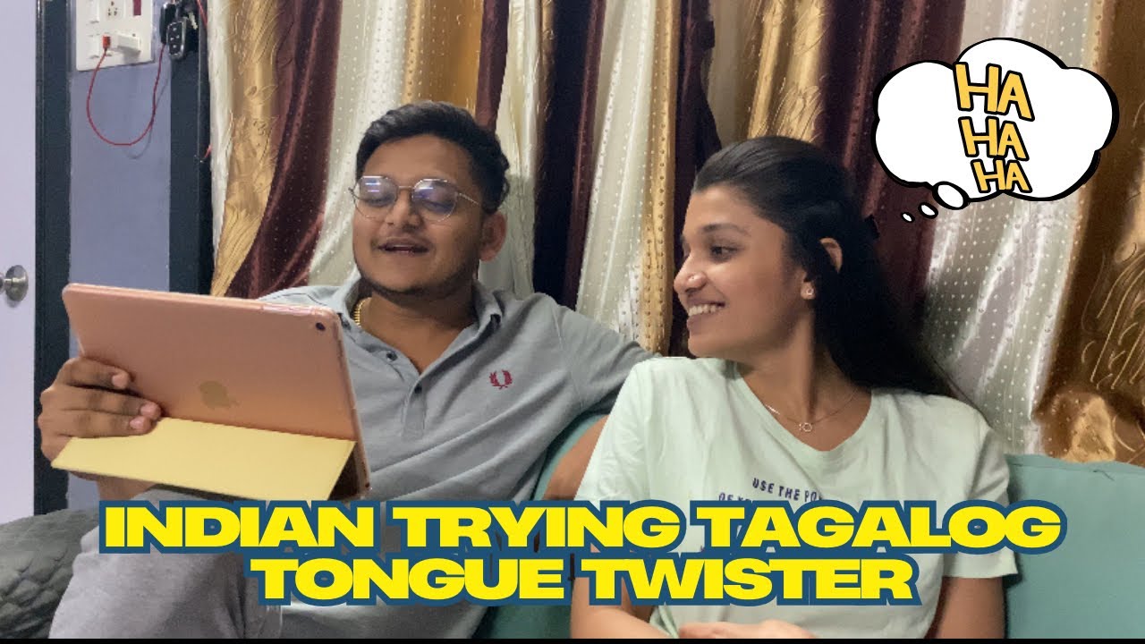 Indian trying tagalog tongue twisters. Laugh out loud