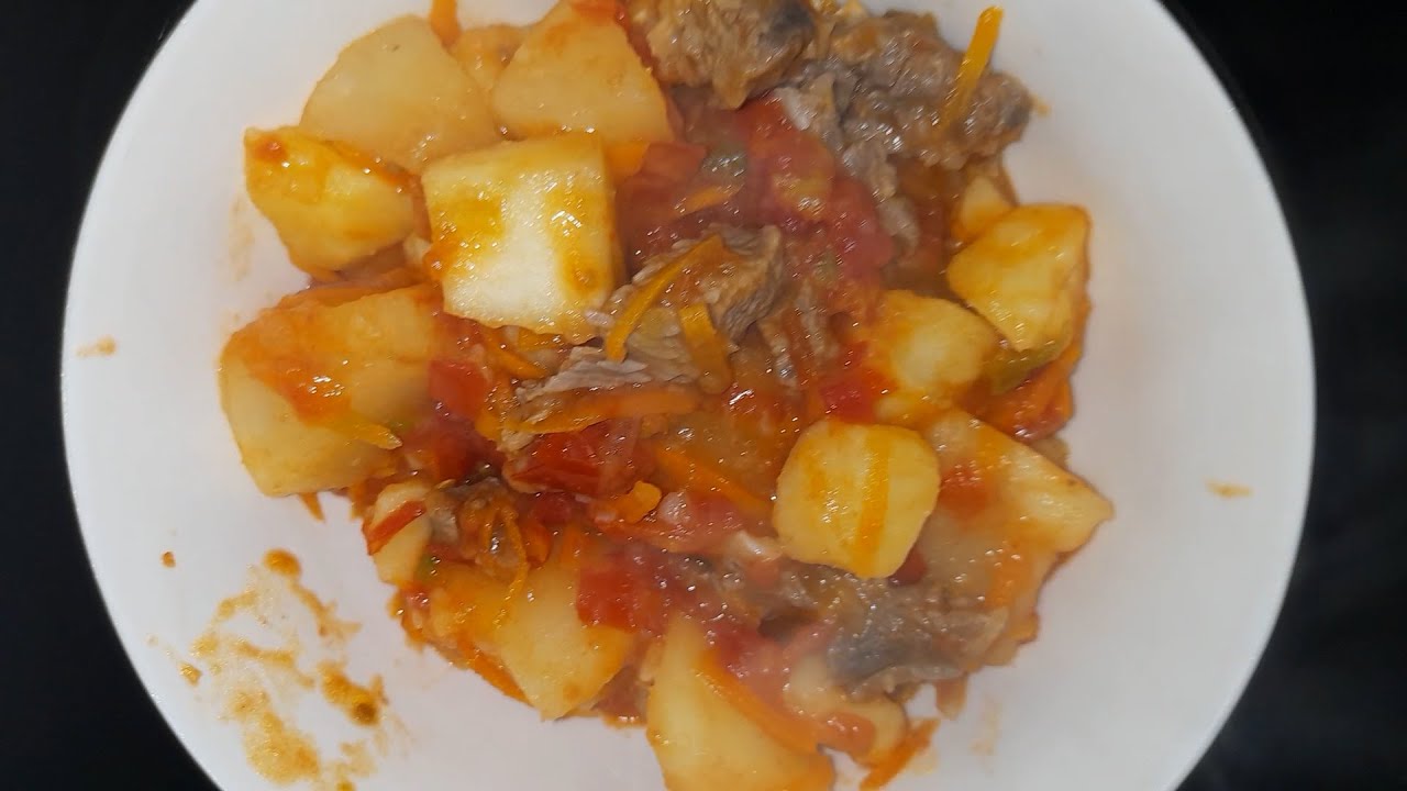 CASSAVA,POTATOES 🥔AND MEAT🥩 KITOWEO🍽🤤