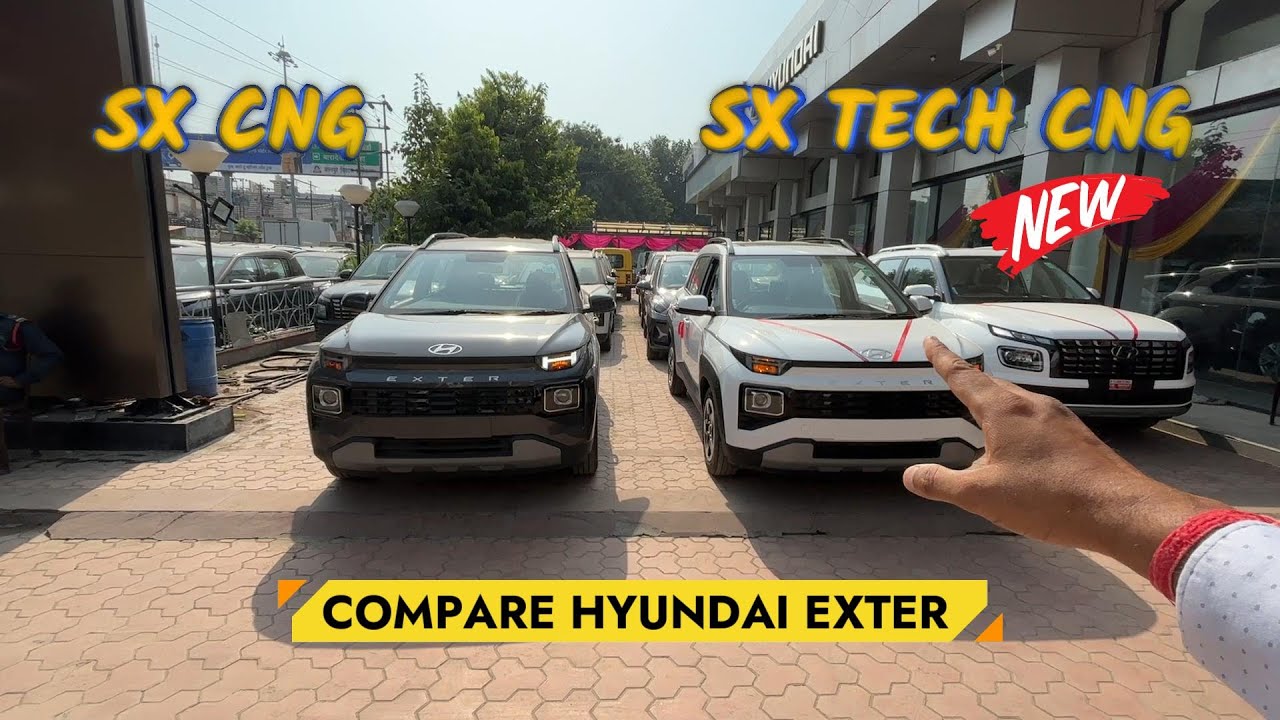 COMPARE HYUNDAI EXTER SX CNG vs SX TECH CNG 2025 ! Features & Price को देखते हुए कौनसी आपको लेनी है?