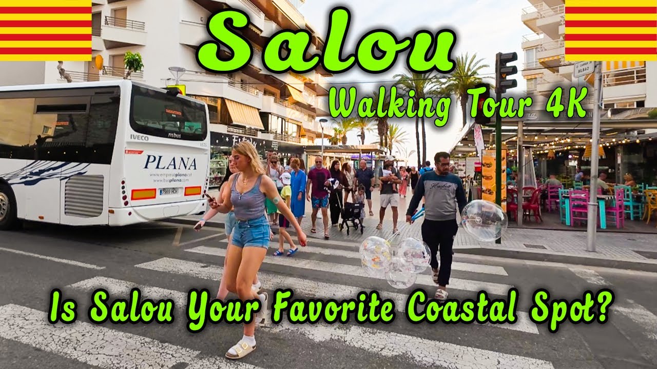 Walking in Salou, Spain 🇪🇸 | Seaside Promenade & Mediterranean Atmosphere in 4K