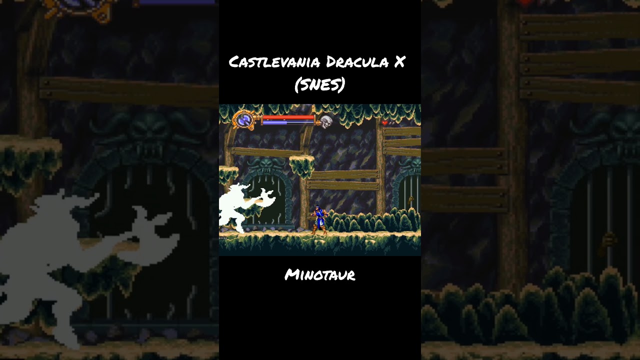 Castlevania Dracula X (SNES) - Minotaur boss fight #retrogaming #nostalgia #supernintendo