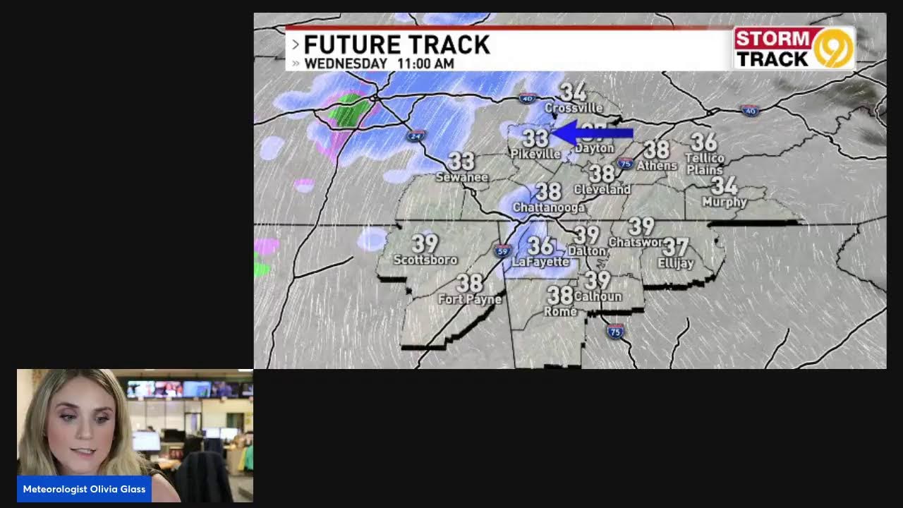 Tracking Heavy Snow Showers Near Chattanooga