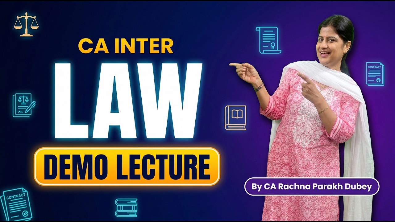 Демонстрация курса CA Inter Law | Объяснение концепций от дипломированного бухгалтера Рачны Парак...