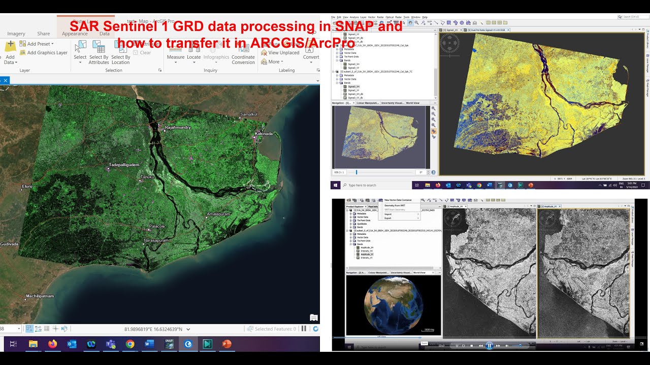 Обработка данных SAR Sentinel 1 GRD в SNAP и их передача в ARCGIS/ArcPro