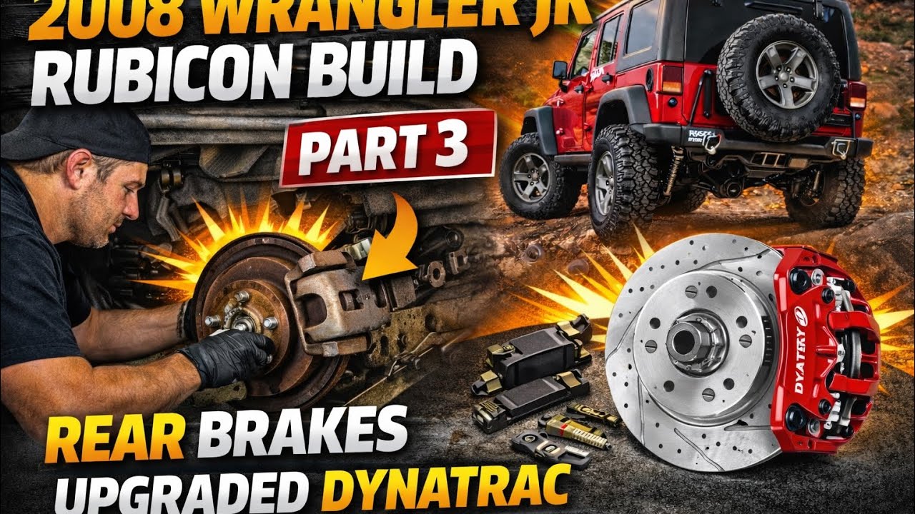 Замена задних тормозных колодок и дисков на Jeep Wrangler JK (модернизация Dynatrac Progrip)