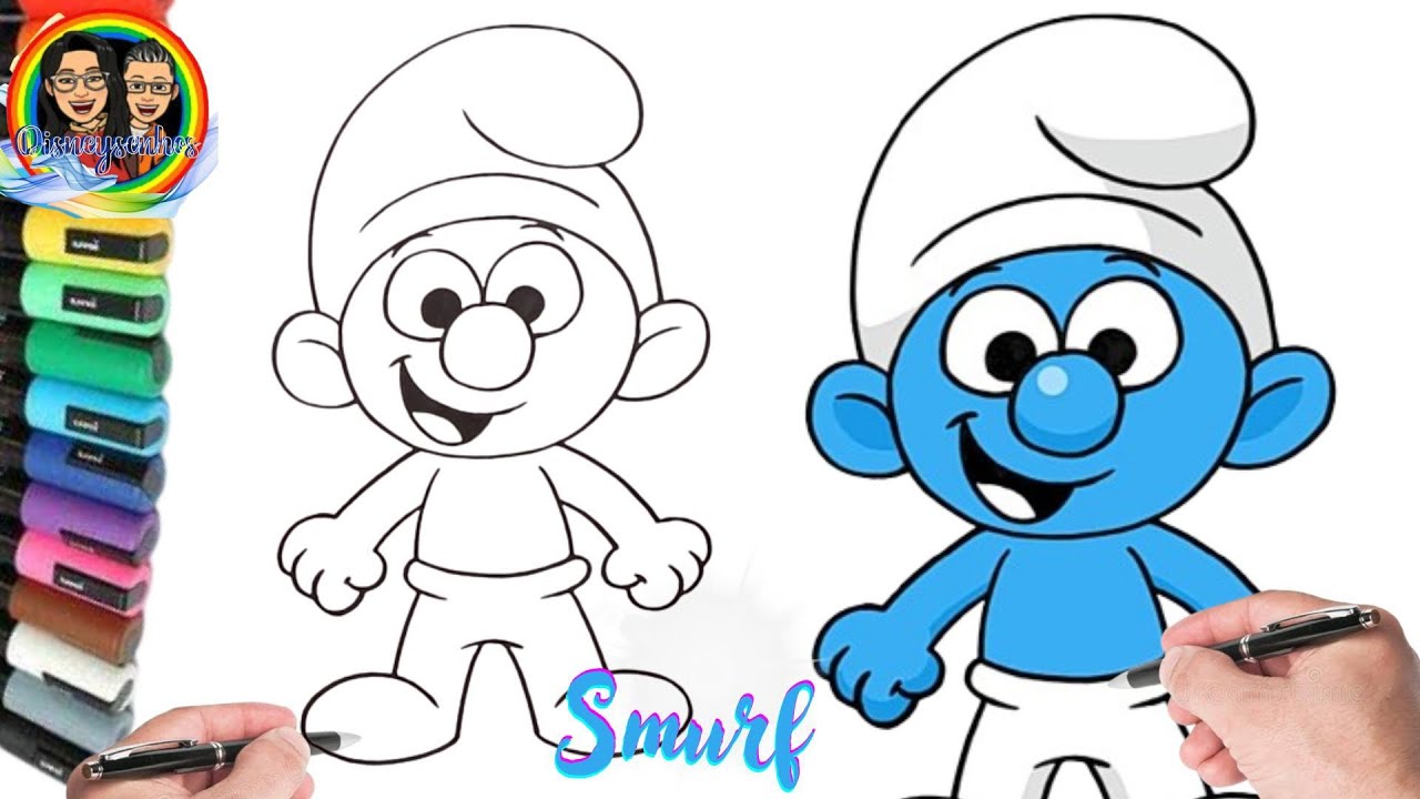 Como  desenhar o smurf-como dibujar a smurf-how to draw smurf