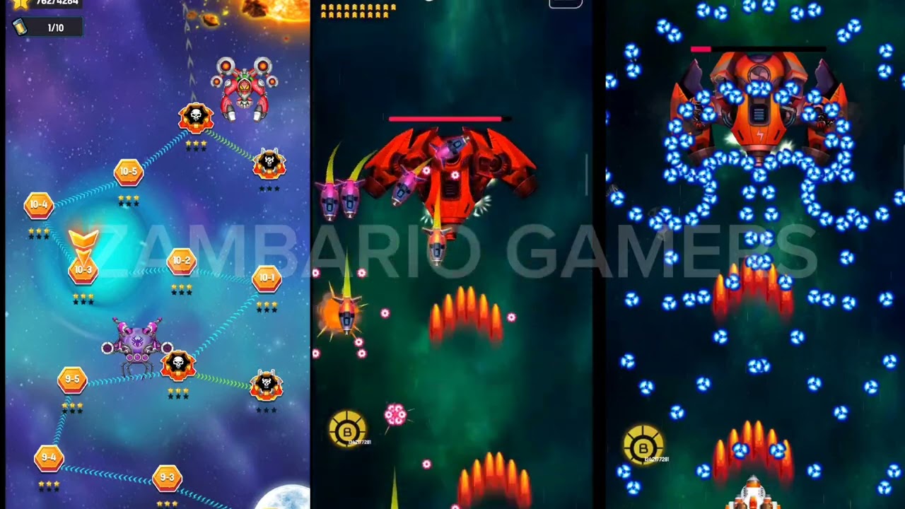Mastering Level 10-3 like a Pro | Space Shooter Mini Boss 10 | Zambario Gamers Ultimate Tutorial 🎮🔥