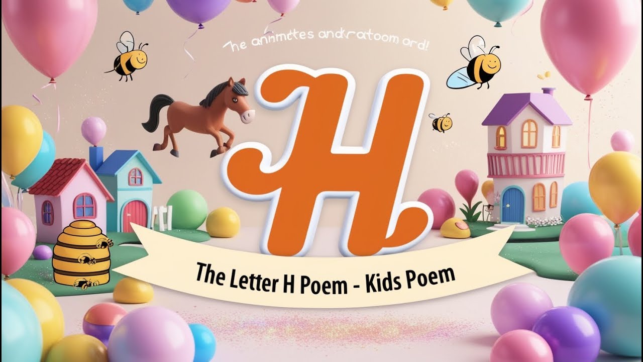 The Letter H Poem - Kids Poem In English | Cartoon Land |
