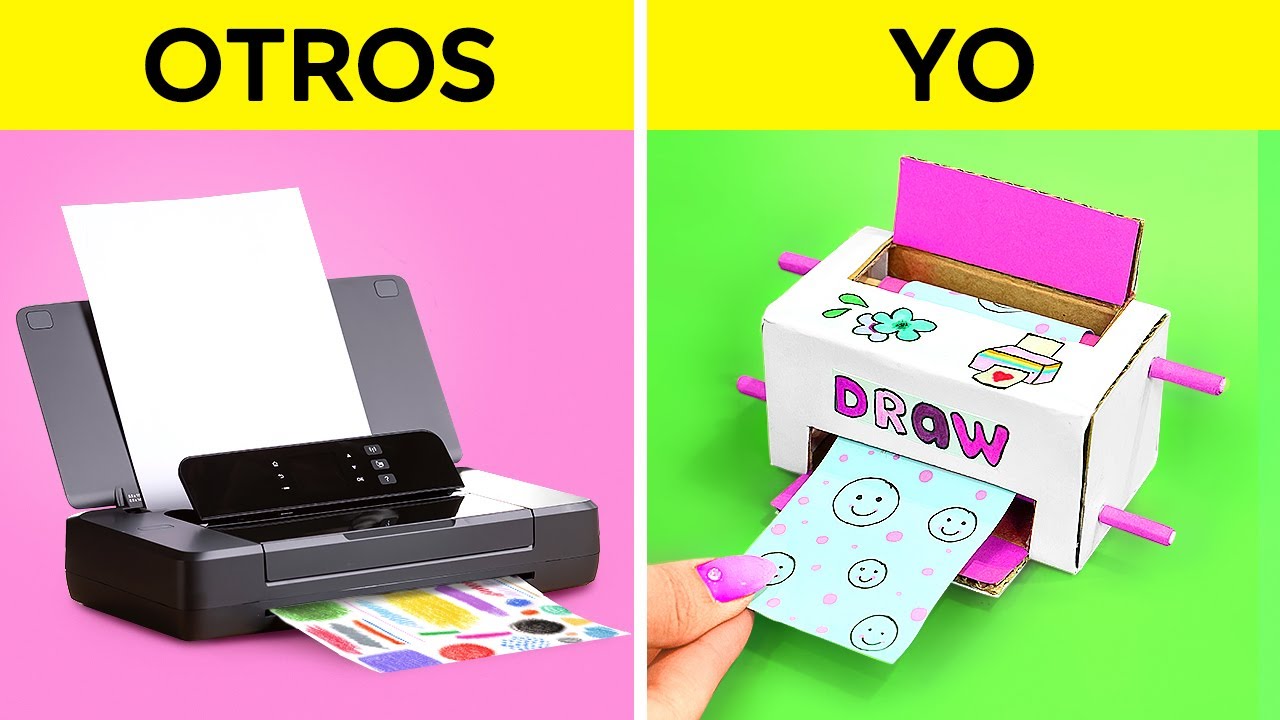 ¡Linda impresora DIY de cartón! Ideas increíbles para padres por 123 GO!