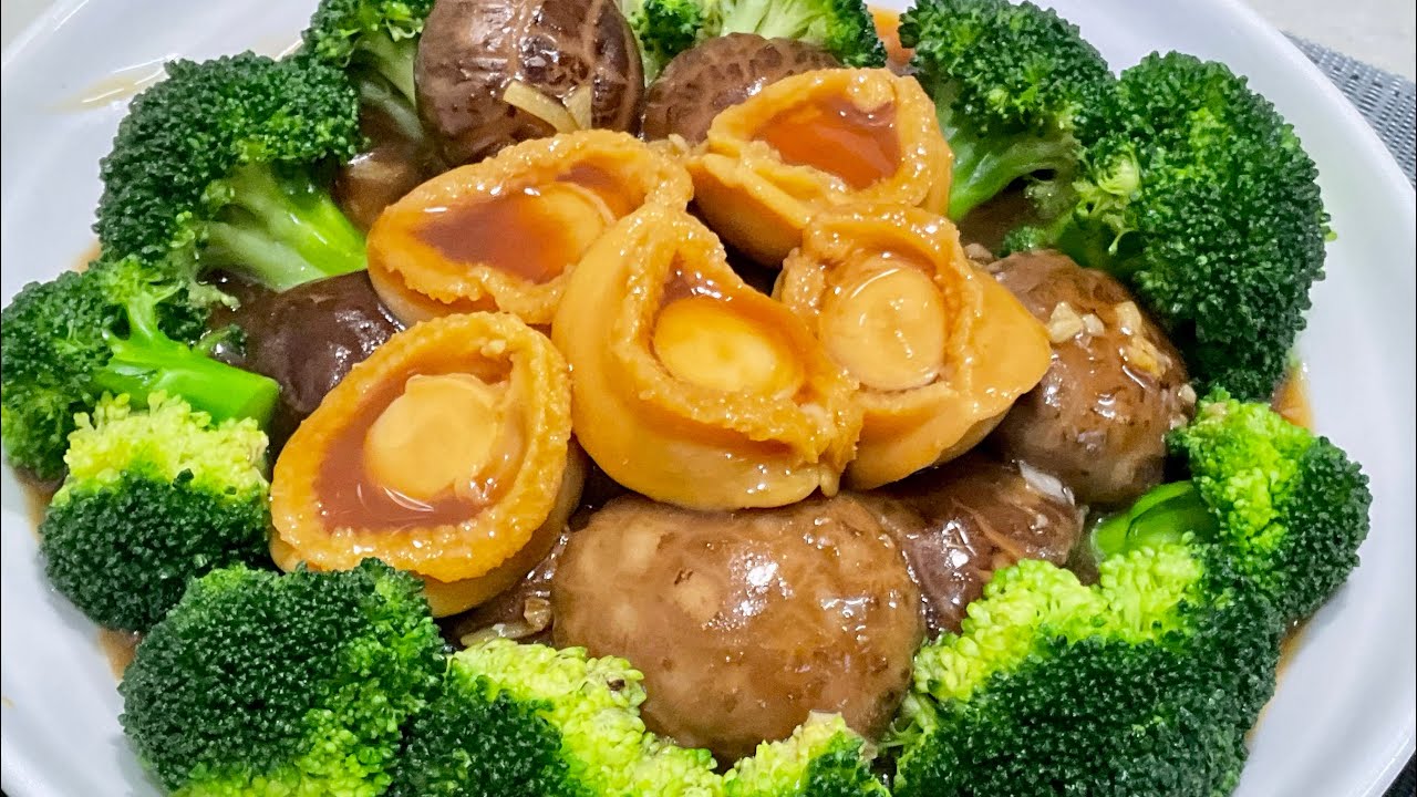 CNY super auspicious-All time favourite combo abalone, brocolli & mushrooms | Super easy!