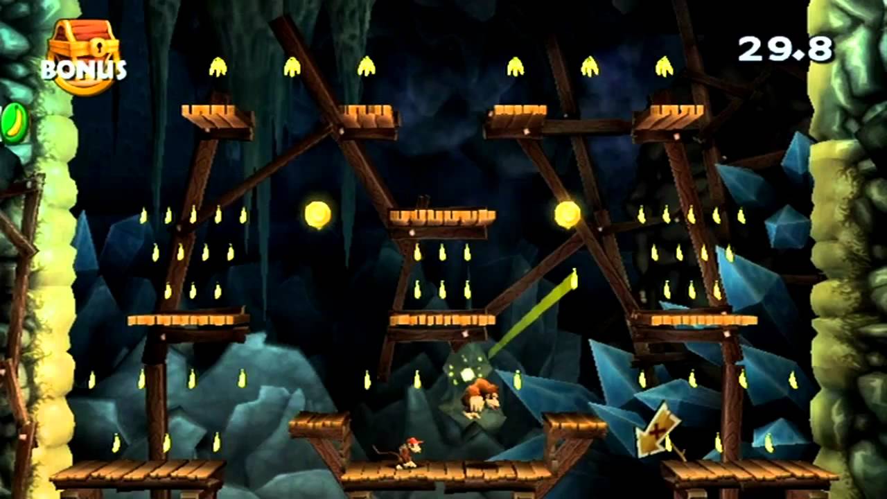 Donkey Kong Country Returns 2 Player Walkthrough (Part 12)