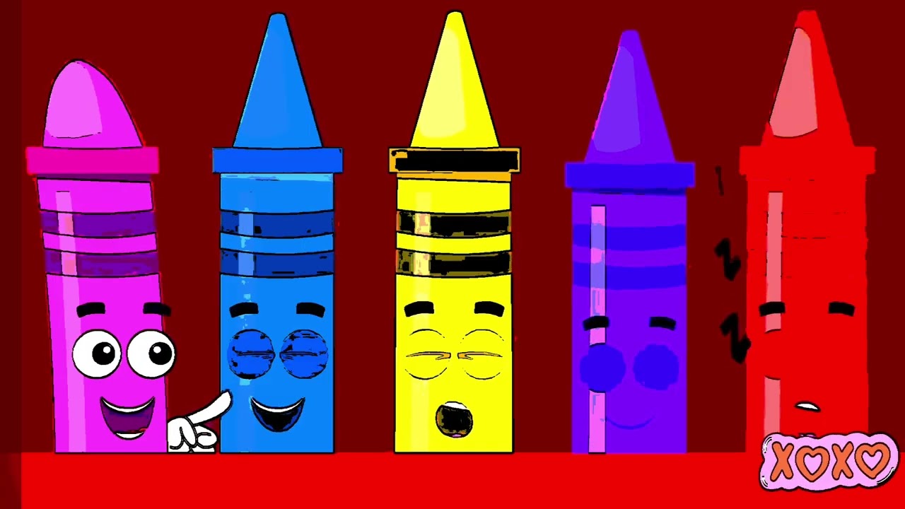 Crayons on the bed roll over preview effects