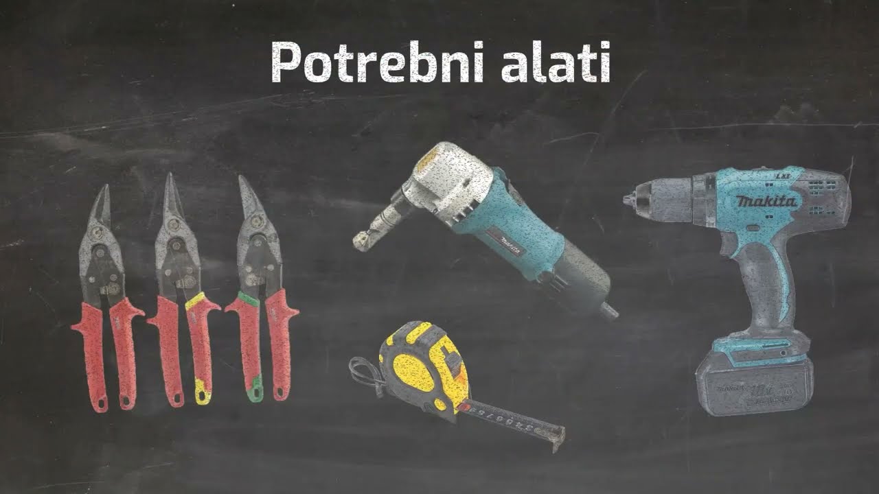 Montaža trapeznog lima na ravni krov