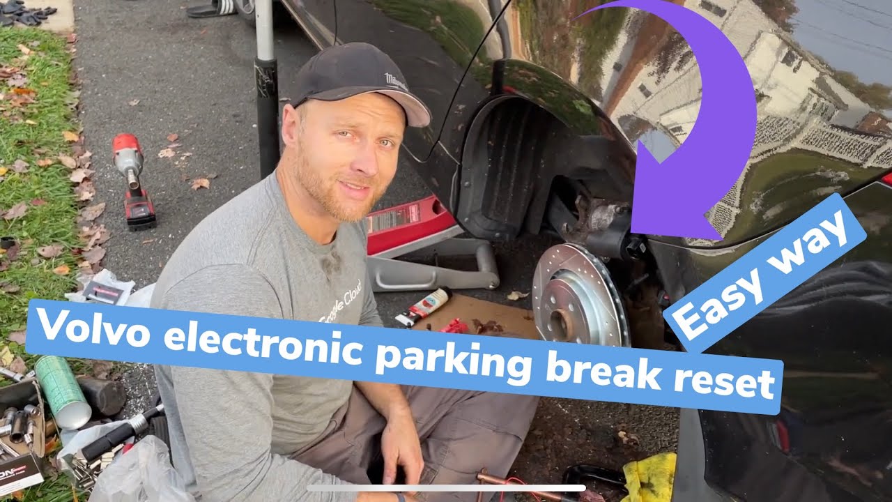 Volvo Rear Brake/Rot replacement - electronic parking brake EPB Reset (EASY, no taking apart motor)