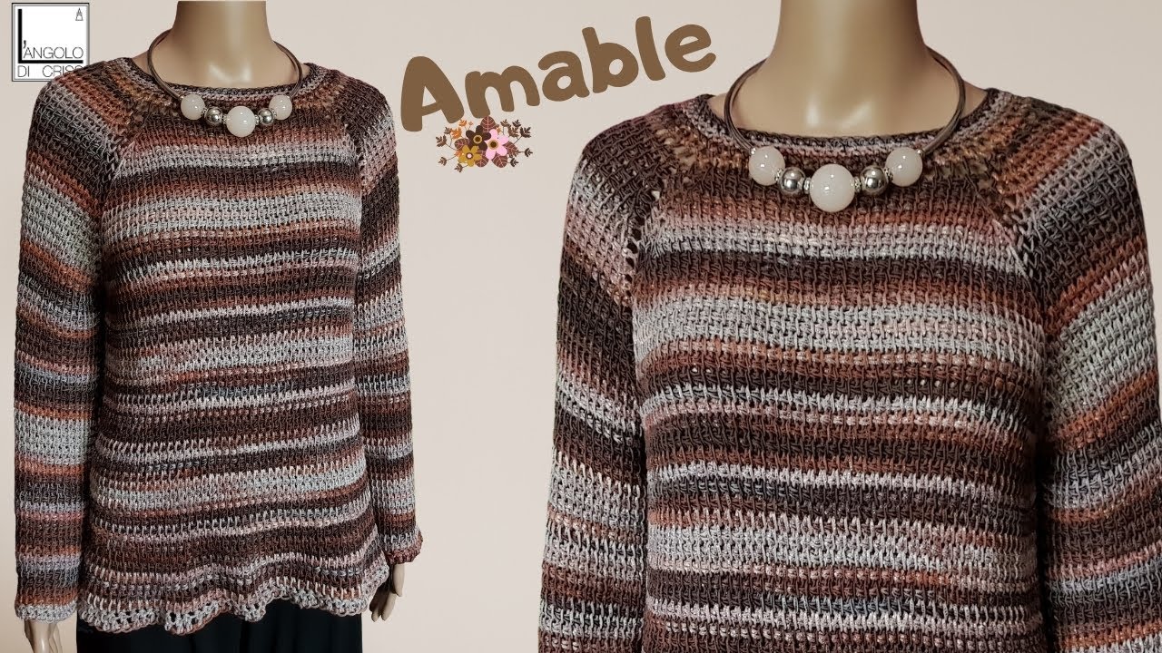 TUTORIAL maglia UNCINETTO TUNISINO Amable