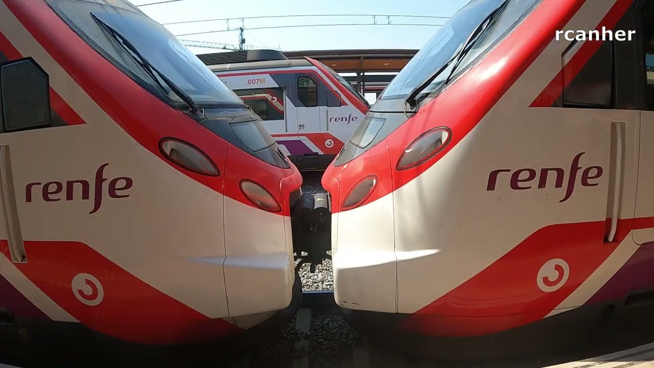 Vista desde Cabina de tren. Cercanías Madrid. Línea C4b Colmenar Viejo - Sol - Atocha - Parla