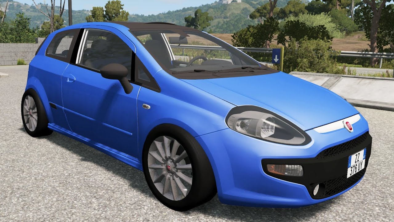 BeamNG.drive - Fiat Punto EVO 2009 - Car Show Test Drive Crash . 4K 60fps.
