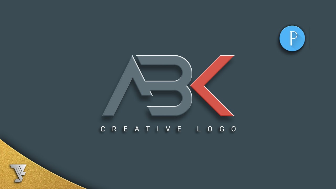 How to ABK logo create in Pixellab || Professional Logo || Creative Logo
