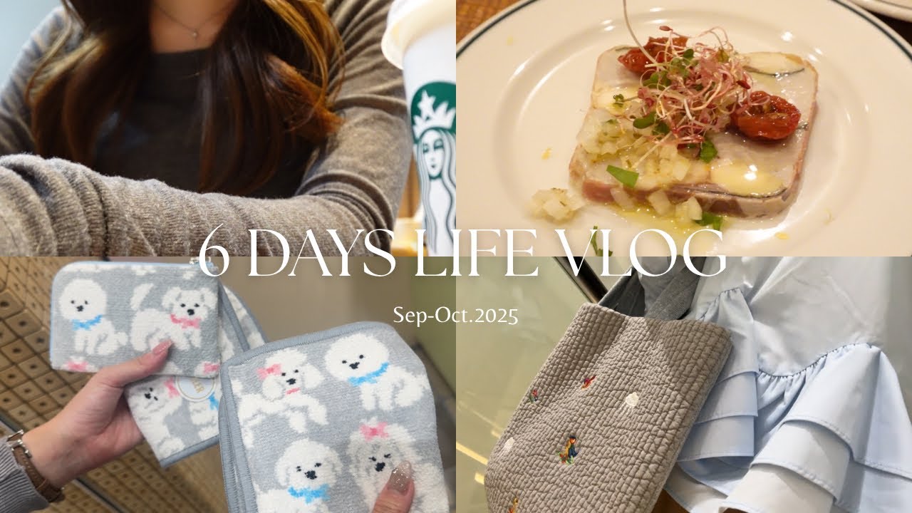 〈vlog〉都内OL👩&zwj;💻平日休日6日間.作業デイ☕️フェイラー/ベースメント購入品.在宅ワーク📚パワパフPOPUP🫧💖