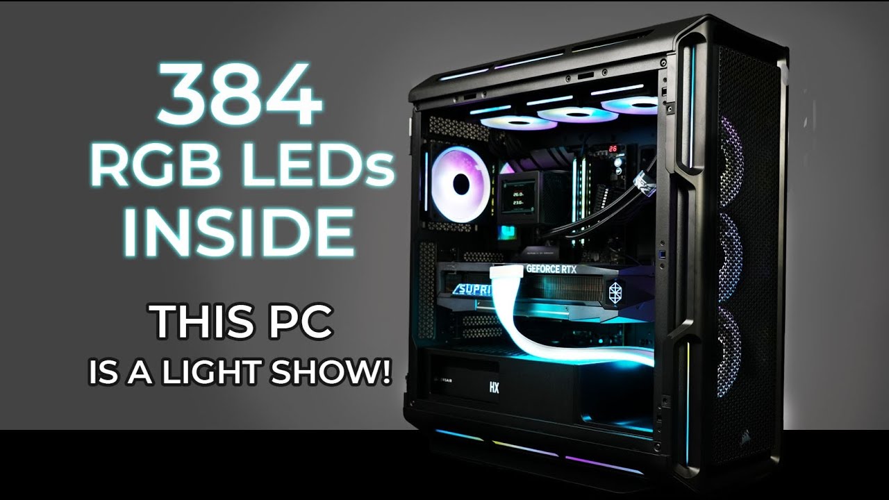 384 RGB LEDs?! RTX 5080 + Ryzen 9800X3D in the Corsair 5000T LX