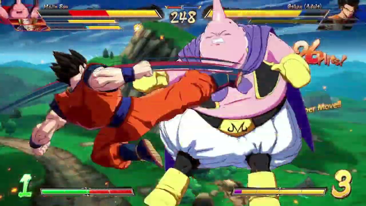 DRAGON BALL FIGHTERZ 💥 | Android 18 ⚙️, Future Trunks 🔥, Majin Buu 🍬 🆚 Goku 🟡, Vegeta 🟡, Gohan 💪