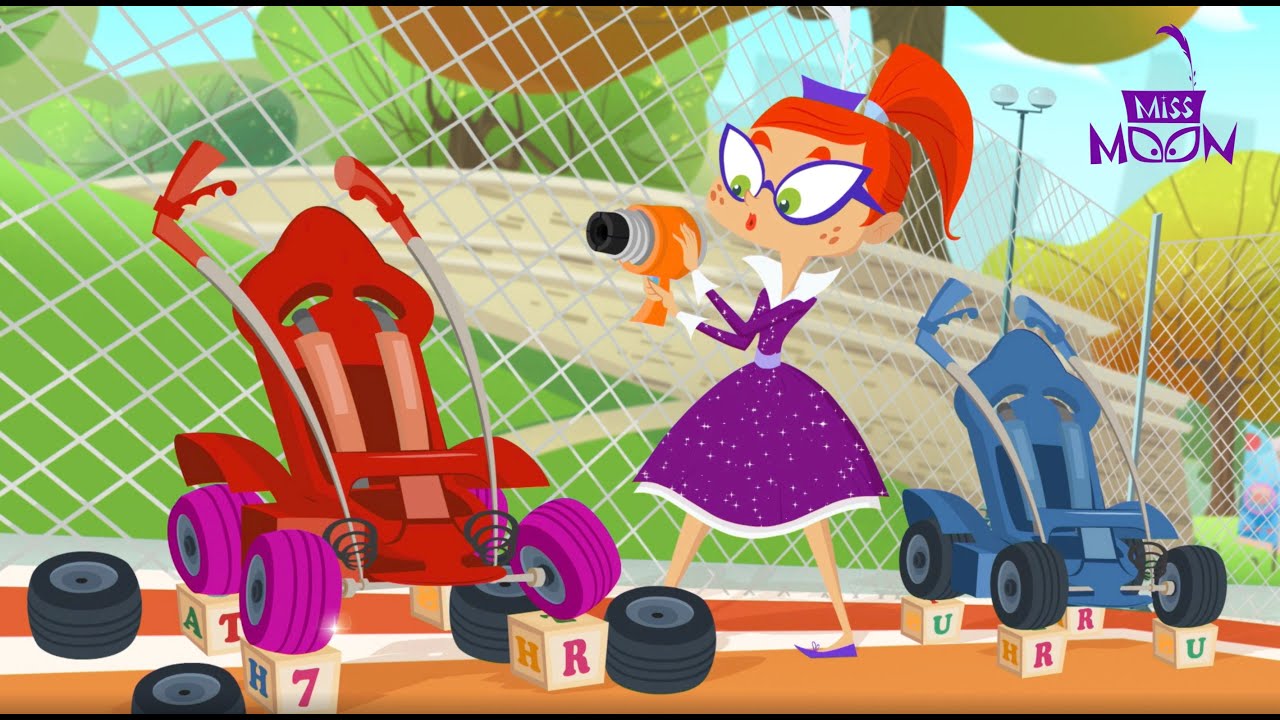 Red car for babies contest | Miss Moon (S01E03) | Cartoon for Kids