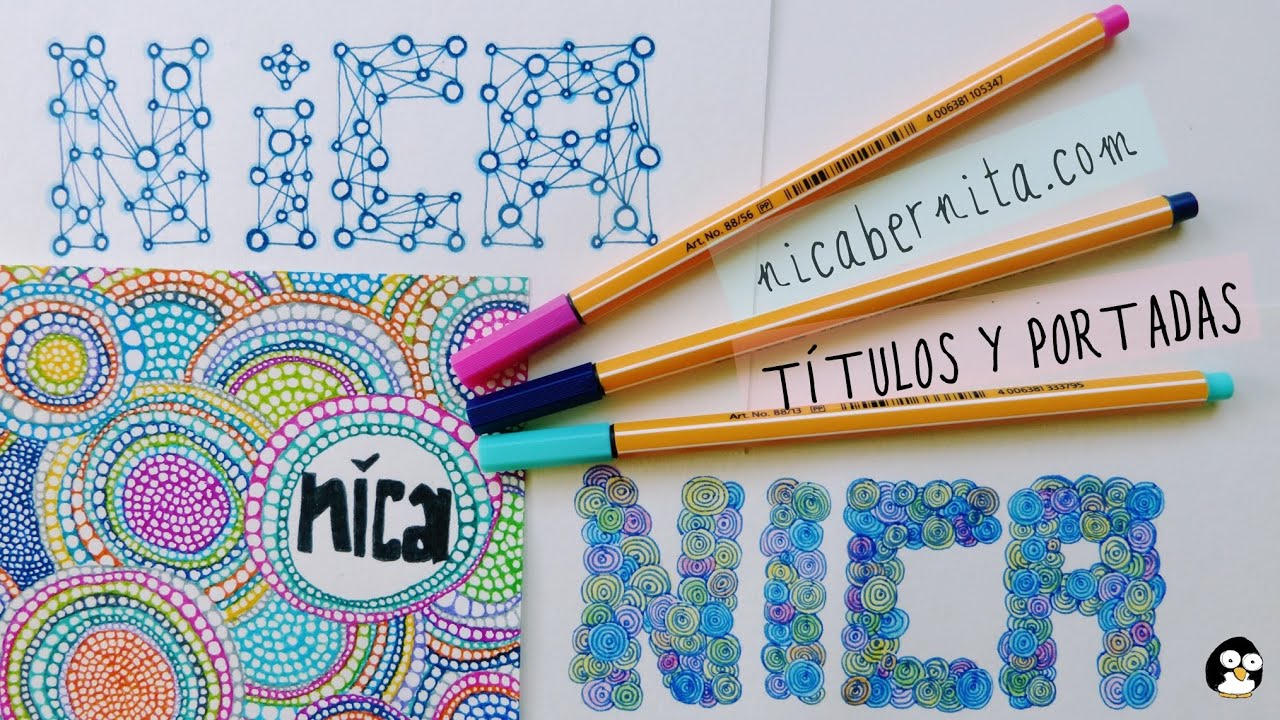 Cómo hacer TÍTULOS y PORTADAS para cuadernos y agendas. ¡Decora tus libretas!