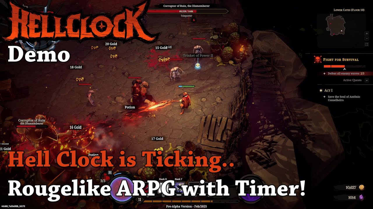 Roguelike ARPG with Timer! - Let's Try Hell Clock [Demo]