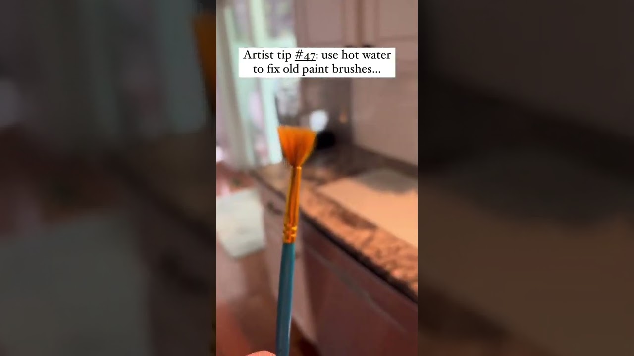 Artist Tip: Use Hot Water To Fix Old Paint Brushes!
