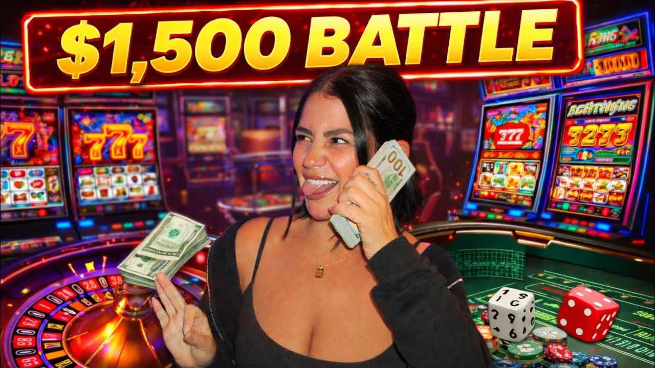 $1,500 CASINO BATTLE! (slots, roulette, & craps?!) 