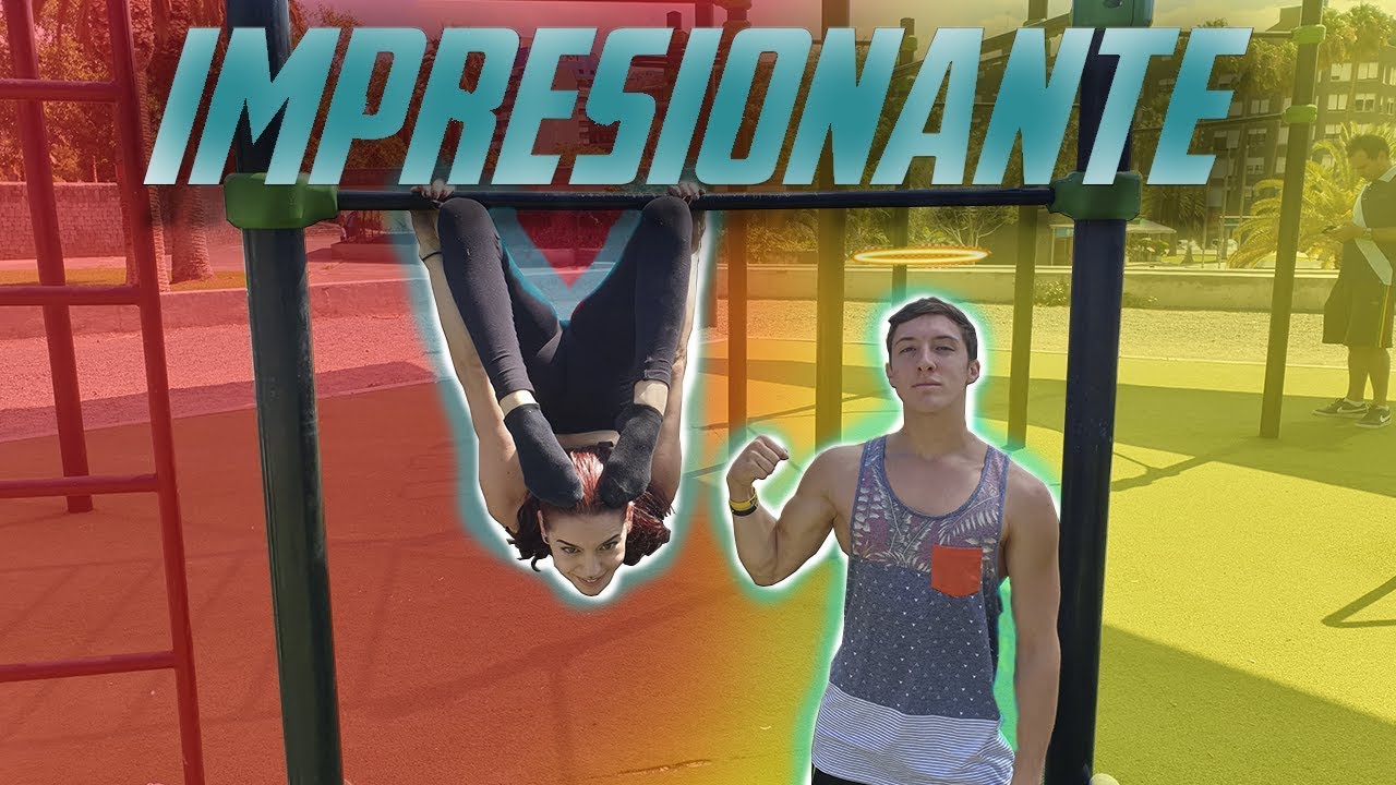 CALISTENIA VS CHICA DE CIRCO / NOS ENSE&Ntilde;A TRUCOS NUEVOS
