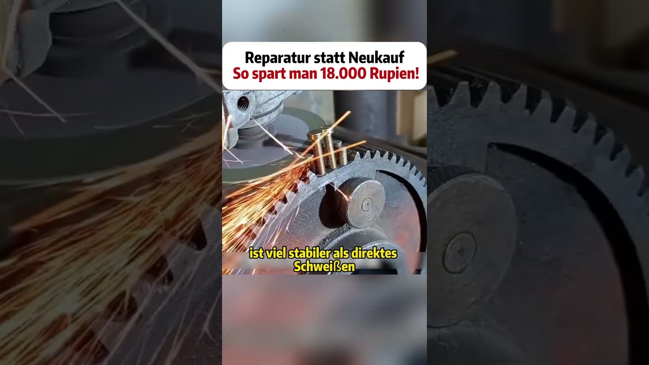 Reparatur statt Neukauf: So spart man 18.000 Rupien!  #ZahnradReparatur #Technik #Kostenersparnis