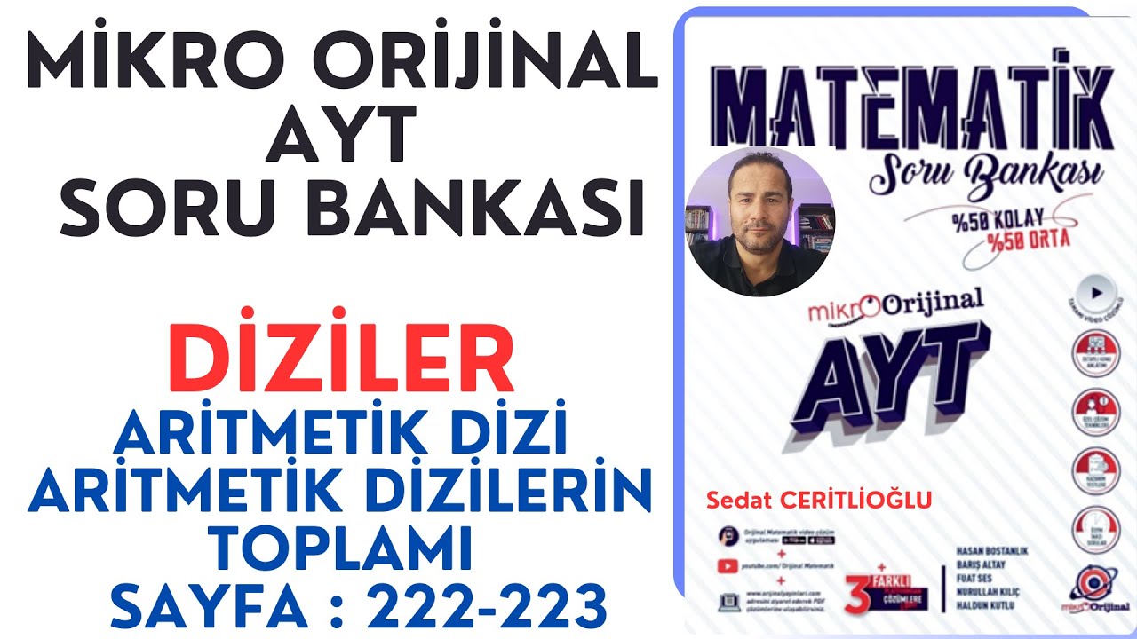 DİZİLER | MİKRO AYT SORU BANKASI SYF:222-223 | #orijinalmatematik  #mikroorijinal # yks2024