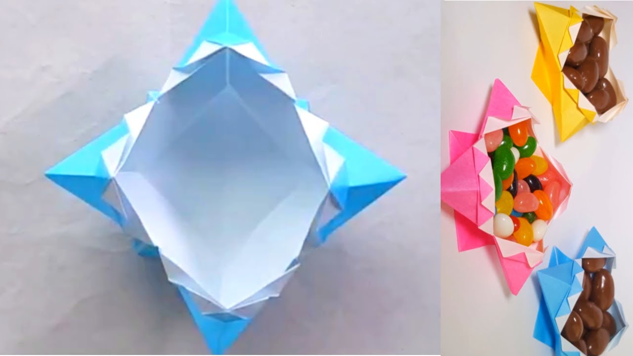 Spanish-Style Origami Box - Origami Spanish Dish - Origami Gift Box - Paper Treat Box