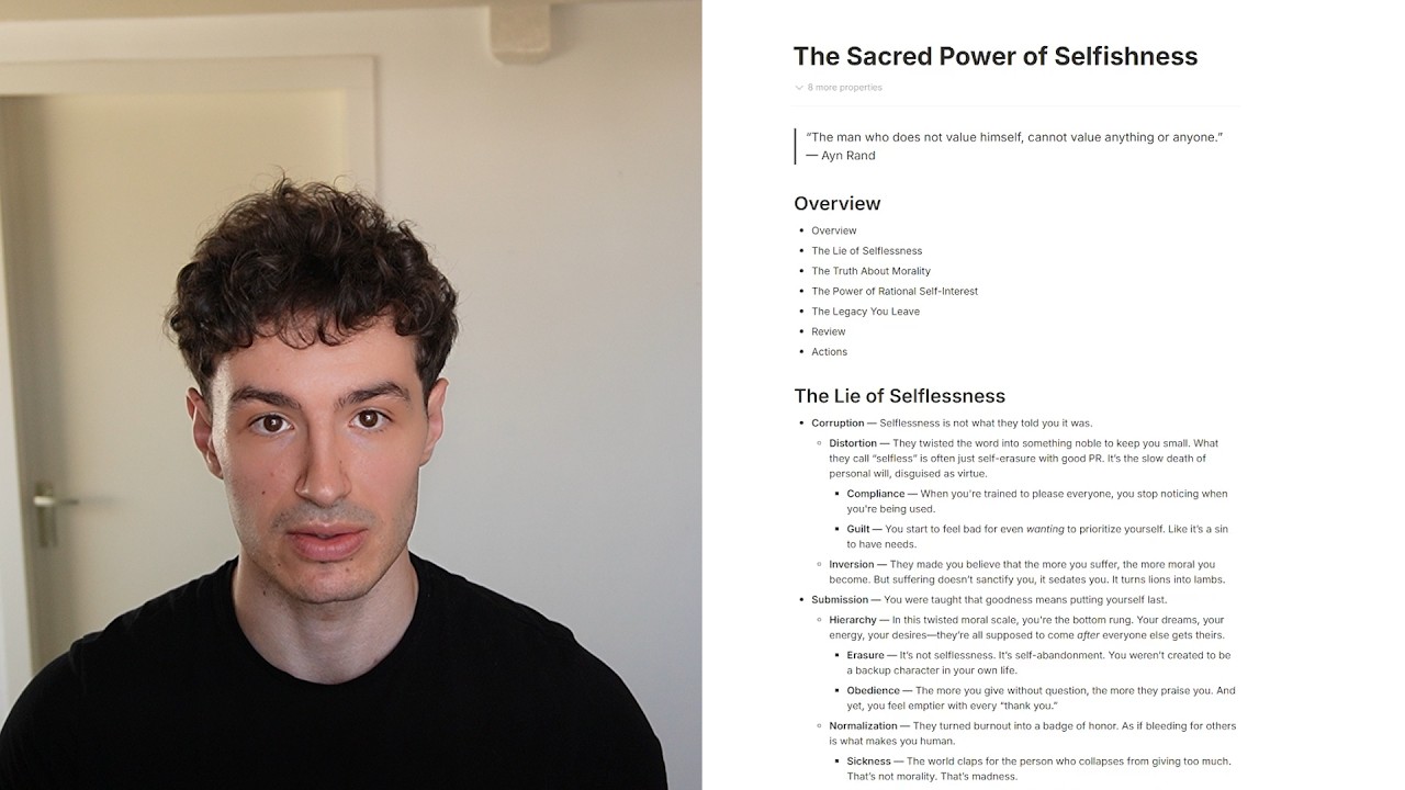 f*ck it, become selfish.